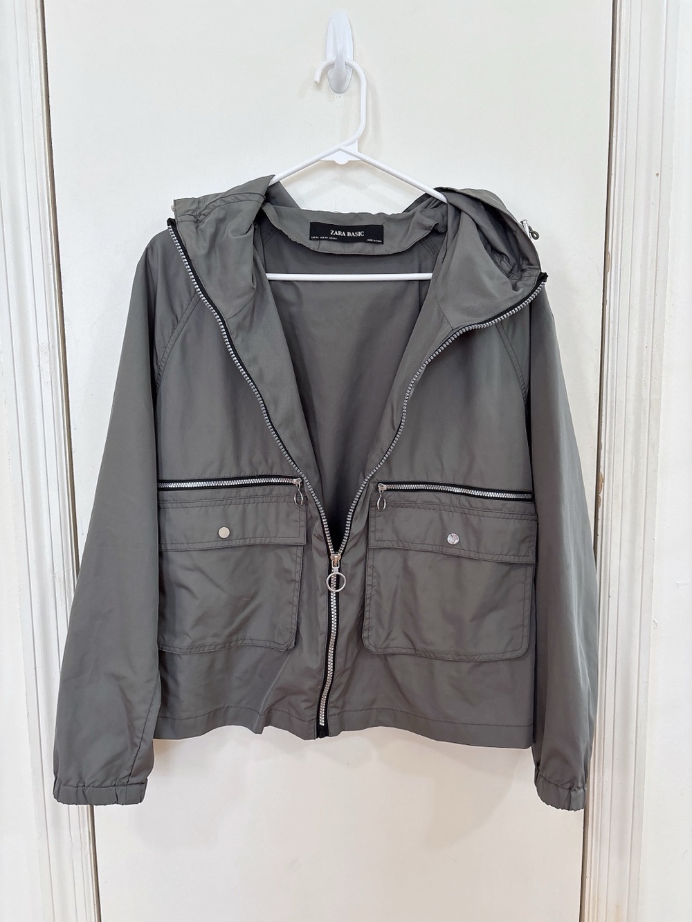 Zara Lightweight Hooded Jacket in Khaki